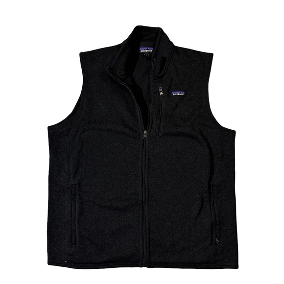 Patagonia Other - Patagonia mens XL black solid full zip fleece polyester outdoor vest EUC
